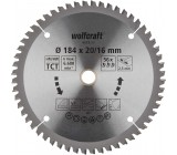 WOLFCRAFT 6622000 საჭრელი დისკი 184 x 20/16 x 56T (უნივერსალური)
