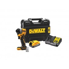 1. DEWALT DCF850E1T კომპაქტური დარტყმითი ხრახნმომჭერი (18 V)