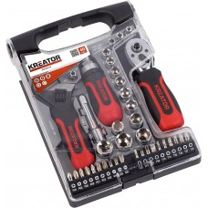 POWER PLUS KRT500116 თავაკების ნაკრები 1/4" & 3/8" (40 ც)