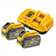 1.2. DEWALT DCB118Y2 აკუმლიატორის სწრაფი დამტენი + 2 x 18 / 54 V 12.0 ა/ს Flexvolt