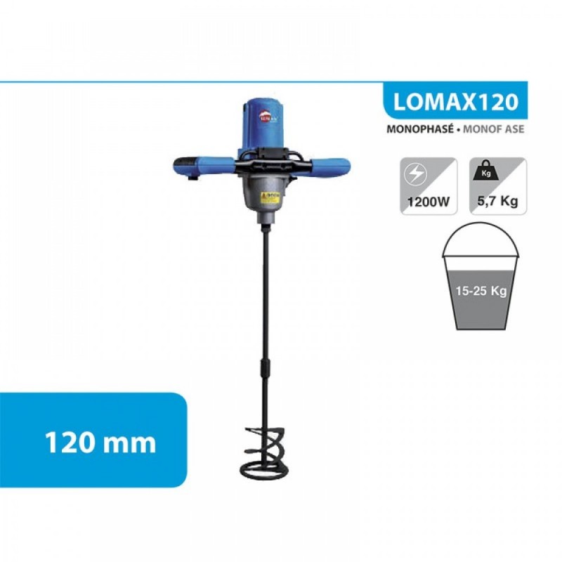 1. LEMAN LOMAX120 მიქსერი (სამშენებლო)
